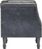 vidaXL Fauteuil echt leer grijs