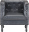 vidaXL Fauteuil echt leer grijs