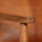 vidaXL Fauteuil echt leer met acaciahout bruin