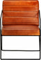 vidaXL Fauteuil echt leer tan
