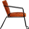vidaXL Fauteuil echt leer tan