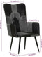 vidaXL Fauteuil echt leer zwart en grijs