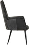 vidaXL Fauteuil echt leer zwart en grijs