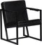 vidaXL Fauteuil echt leer zwart