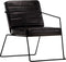 vidaXL Fauteuil echt leer zwart