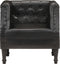 vidaXL Fauteuil echt leer zwart