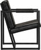 vidaXL Fauteuil echt leer zwart