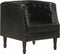 vidaXL Fauteuil echt leer zwart