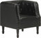 vidaXL Fauteuil echt leer zwart