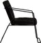 vidaXL Fauteuil echt leer zwart