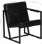 vidaXL Fauteuil echt leer zwart