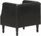 vidaXL Fauteuil echt leer zwart