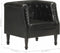 vidaXL Fauteuil echt leer zwart