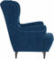 vidaXL Fauteuil fluweel blauw
