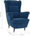 vidaXL Fauteuil fluweel blauw