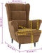 vidaXL Fauteuil fluweel bruin