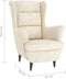 vidaXL Fauteuil fluweel crèmewit