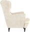 vidaXL Fauteuil fluweel crèmewit