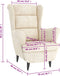 vidaXL Fauteuil fluweel crèmewit