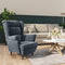 vidaXL Fauteuil fluweel donkergrijs