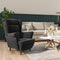 vidaXL Fauteuil fluweel donkergrijs