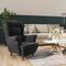 vidaXL Fauteuil fluweel donkergrijs