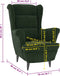 vidaXL Fauteuil fluweel donkergroen