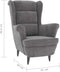 vidaXL Fauteuil fluweel lichtgrijs