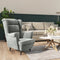 vidaXL Fauteuil fluweel lichtgrijs