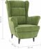 vidaXL Fauteuil fluweel lichtgroen