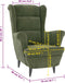 vidaXL Fauteuil fluweel lichtgroen