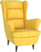 vidaXL Fauteuil fluweel mosterdgeel