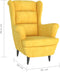 vidaXL Fauteuil fluweel mosterdgeel