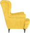 vidaXL Fauteuil fluweel mosterdgeel