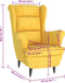 vidaXL Fauteuil fluweel mosterdgeel