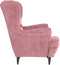 vidaXL Fauteuil fluweel roze