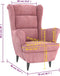 vidaXL Fauteuil fluweel roze