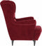 vidaXL Fauteuil fluweel wijnrood