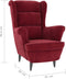 vidaXL Fauteuil fluweel wijnrood