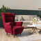 vidaXL Fauteuil fluweel wijnrood