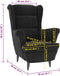 vidaXL Fauteuil fluweel zwart