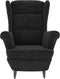 vidaXL Fauteuil fluweel zwart