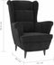 vidaXL Fauteuil fluweel zwart