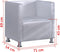 vidaXL Fauteuil kubus kunstleer wit