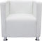 vidaXL Fauteuil kubus kunstleer wit
