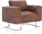 vidaXL Fauteuil kubus kunstsuède bruin