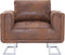 vidaXL Fauteuil kubus kunstsuède bruin