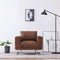 vidaXL Fauteuil kubus kunstsuède bruin