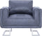 vidaXL Fauteuil kubus kunstsuède grijs