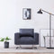 vidaXL Fauteuil kubus kunstsuède grijs